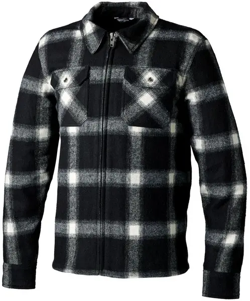 Image of RST Brushed CETextile Shirt Men Black White Check 48