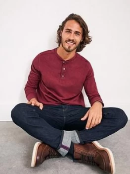 Image of White Stuff Brook Fairtrade Henley Top - Claret