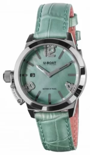 Image of U-Boat CLASSICO 38 AQUAMARINE LEATHER STRAP 8481 Watch