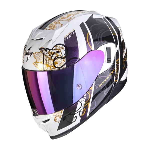 Image of Scorpion Exo-520 Evo Air Fasta White Chameleon Full Face Helmet Size M