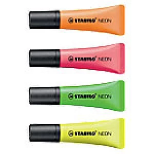 Image of Stabilo Neon Highlighter - Assorted - Pack 4