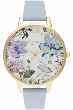 Image of Olivia Burton Big Dial Chalk Blue & Gold