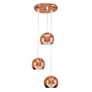 Image of Retro 3-Way Eyeball Ceiling Light in Copper