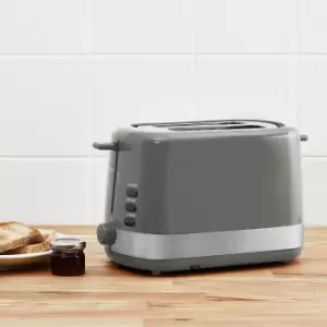 Image of Dunelm 2 Slice Grey Toaster