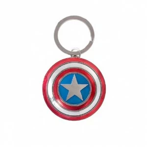 Image of Official Marvel Avengers Captin America Shield Pewter Keyring