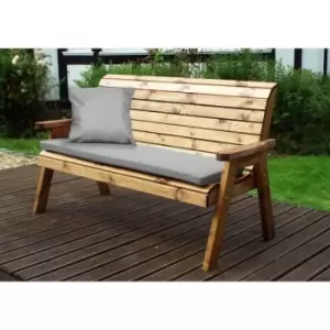 Image of 3 Seater Winchester Bench - Green Cushion - Green Cushion