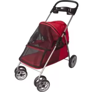Image of Dog Buggy Red 89x37x87cm Flamingo Red