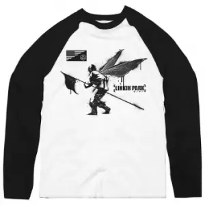 Image of Linkin Park - Street Soldier Unisex Small Raglan T-Shirt - Black
