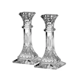 Image of Waterford Lismore Candlestick Sq 20cm Pair - Clear