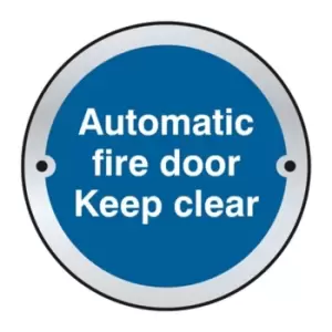 Image of Automatic Fire Door Keep Clear Door Disc - SAA (75mm Dia.)