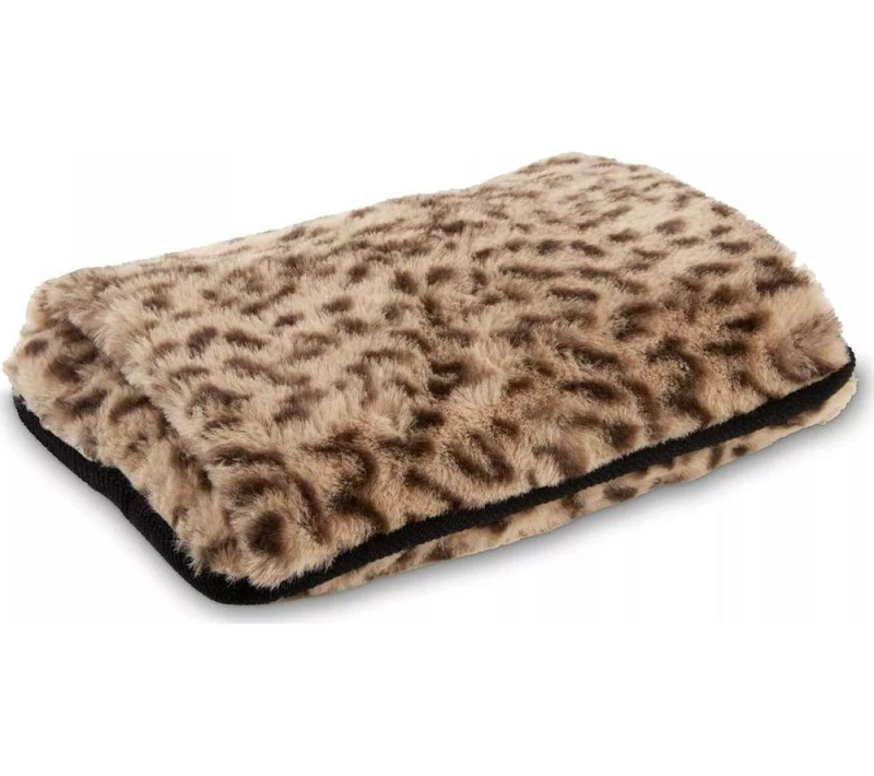 Image of CARMEN Rechargeable Hot Water Bottle - Leopard Print, Black,Brown 5056784515716