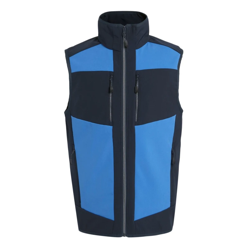 Image of Regatta Professional Mens Colour Block Softshell Body Warmer in Baby Blue Size: XS Baby Blue Male XS