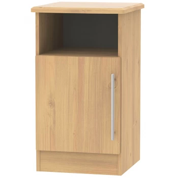 Image of Robert Dyas Edina Ready Assembled 1-Door Bedside Table - Modern Oak