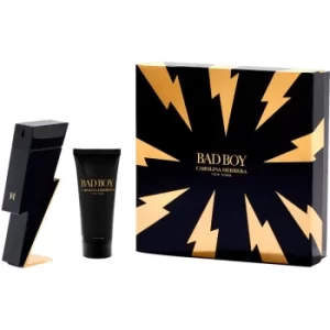 Image of Carolina Herrera Bad Boy Gift Set 100ml Eau de Toilette + 100ml Shower Gel