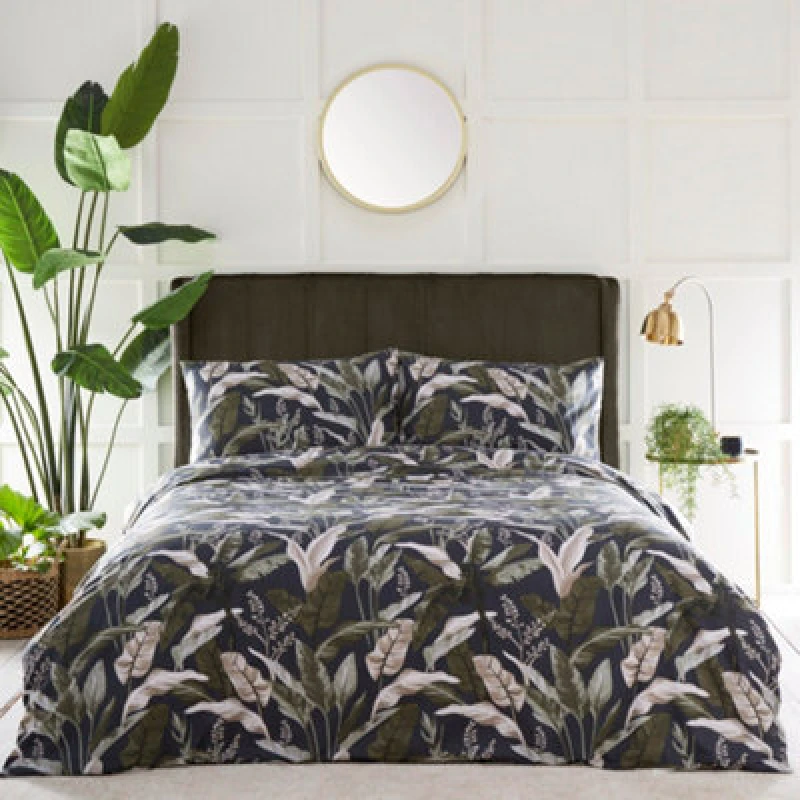 Image of Portfolio Home O. Botanicals Olive Duvet Cover Set