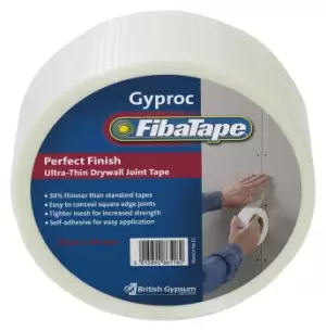 Image of Gyproc Fibatape White Drywall Joint Tape (L)90M (W)48mm
