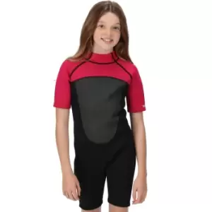 Image of Regatta Girls Shorty Lightweight Comfortable Grippy Wetsuit 3-4 Years - Waist 53-54cm (Height 98-104cm)