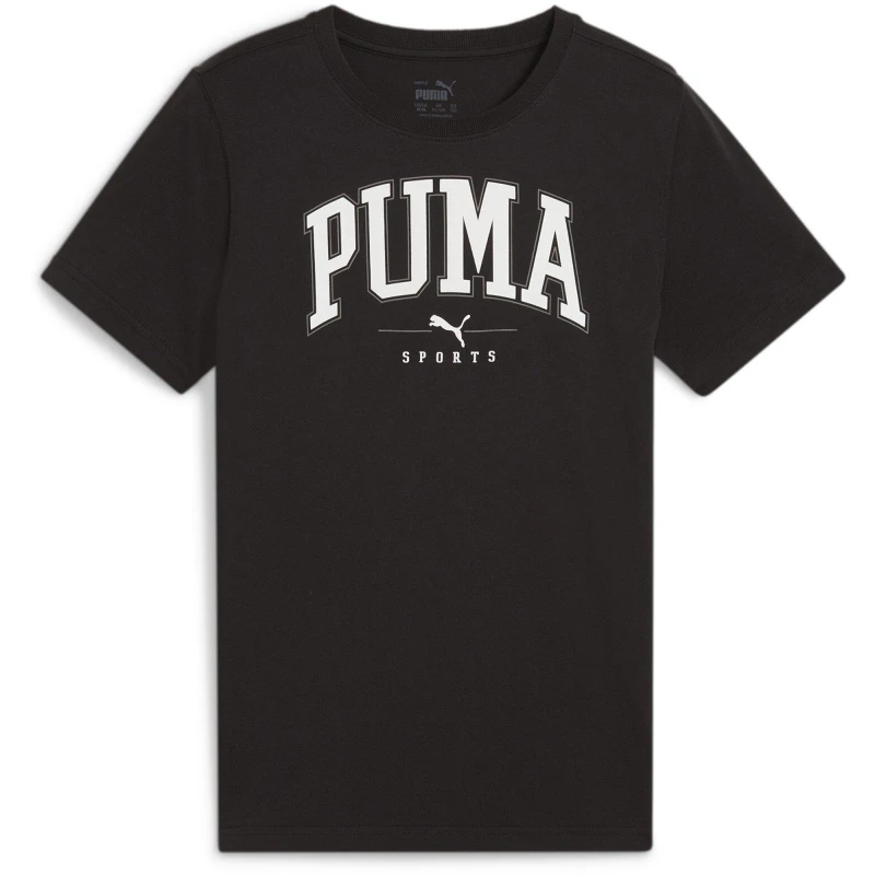 Image of Puma Squad Big Graphic Tee B T-Shirt Unisex Kids - Black 7 - 8 Years