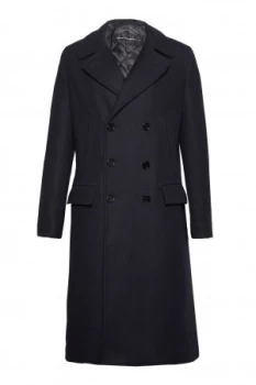 Image of Mens French Connection Cabafeltro Melton Coat Blue