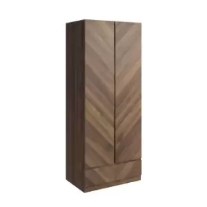 Image of Taranto Double 1 Drawer Wardrobe Royal Walnut