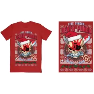 Image of Five Finger Death Punch - Zombie Kill Xmas Unisex XX-Large T-Shirt - Red