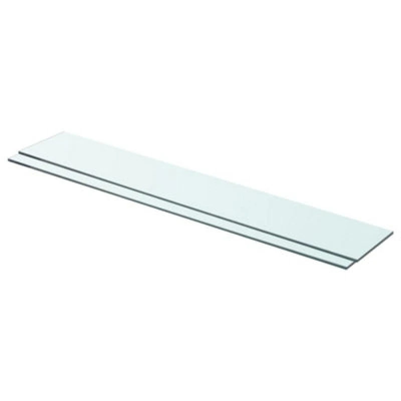 Image of VIDAXL Shelves 2 pcs Panel Glass Clear 80x12cm Vidaxl 3051572