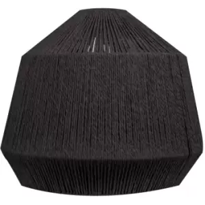 Image of Minisun - Large Rope Ceiling Light Shade Natural Rattan Wicker Easy Fit Lampshade - Black