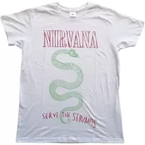 Image of Nirvana - Serve The Servants Unisex Small T-Shirt - White