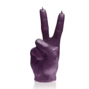 Image of Hand Peace Sign Candle &ndash; Violet