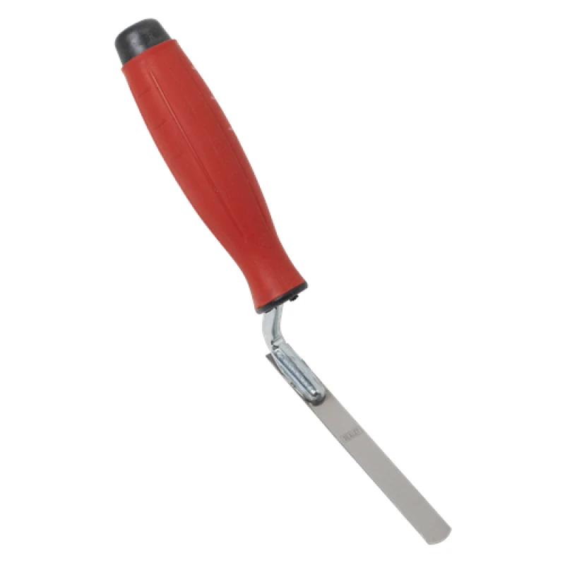 Image of Sealey Stainless Steel Edging Trowel - Rubber Handle - 12mm T0309