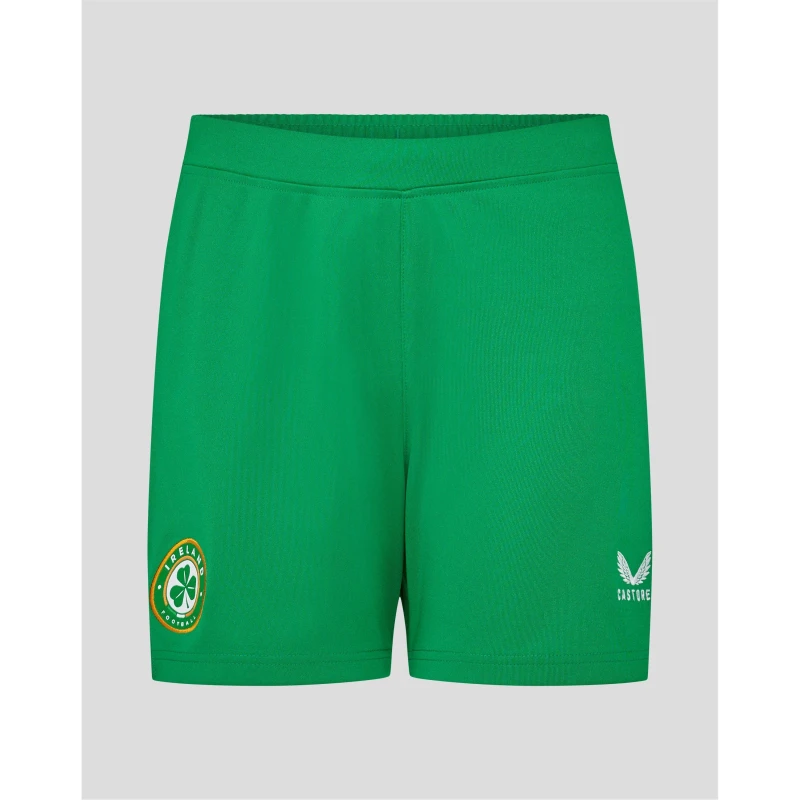 Image of Castore Junior Ireland 23/24 Home Short - Green, Size XL Green VSO5Y Unisex XL