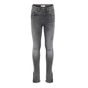 Image of Only KONKENDEL Girls Childrens Skinny Jeans in Grey - Sizes 7 years,8 years,9 years,10 years,11 years,12 years,13 years,14 years,15 years
