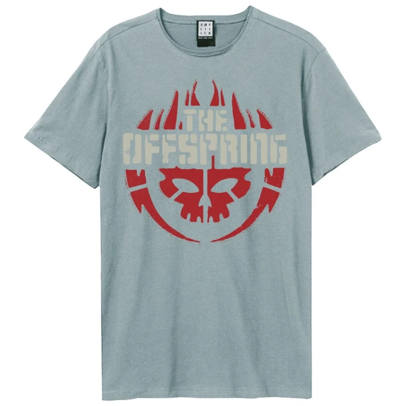 Image of Amplified Amplified Men Skull Logo Offspring T-Shirt in Pale Blue Size: X-Small Pale Blue XS Male 5063693952242