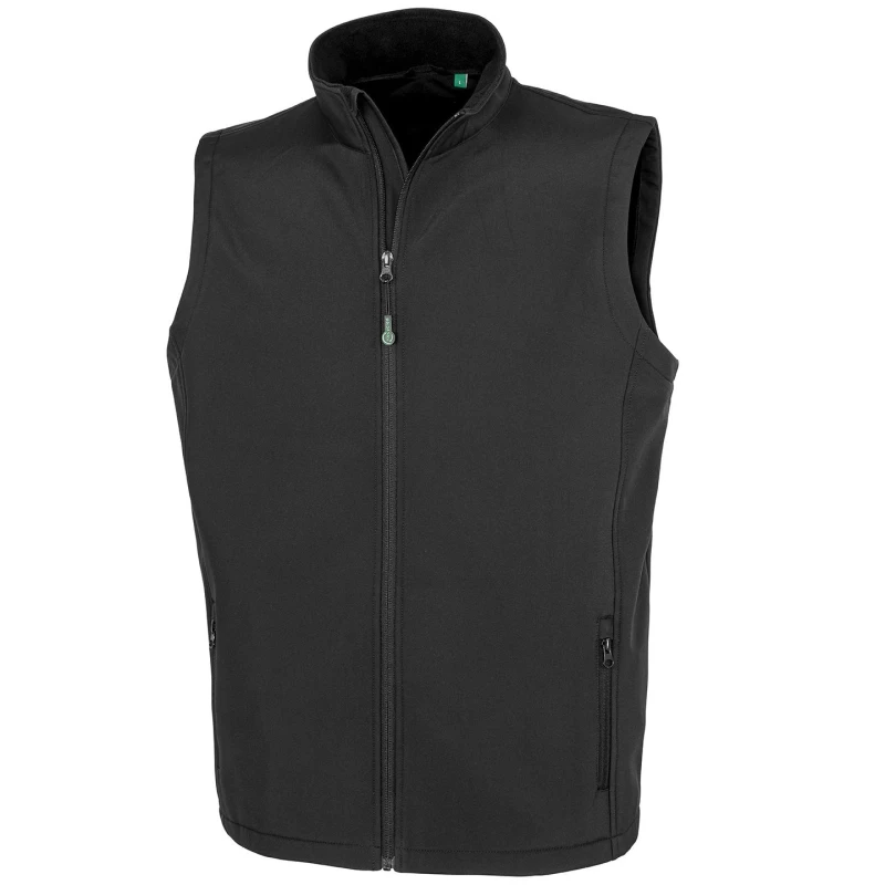Image of Result Result Men Softshell Printable Body Warmer in Black Size: Small Black S Male 5059699725706