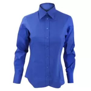 Image of Kustom Kit Ladies Corporate Long Sleeve Oxford Shirt (22) (Royal Blue)