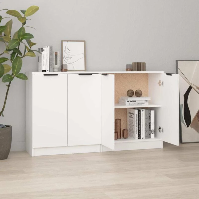 Image of VIDAXL Sideboards 2 pcs White 60x30x70cm Engineered Wood Vidaxl 8720287122326
