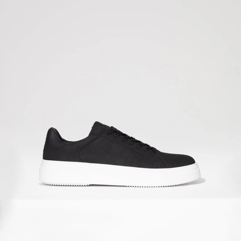 Image of Threadbare 'Anfield' Raised Sole Court Trainers Black