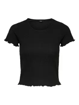 Image of ONLY Rib Top Women Black