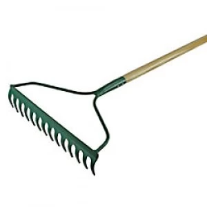 Image of Faithfull Countryman Garden Rake 14 Flat Tines