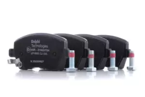 Image of DELPHI Brake pad set OPEL,RENAULT,NISSAN LP1865 410608481R,4154210510,A4154210510 4106000Q0K,41060AX601,41060AX625,41083AX625,41083AX626,D10601HA0A