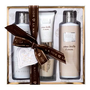 Image of Baylis and Harding La Maison Creme Brulee and Cocoa Candle Set