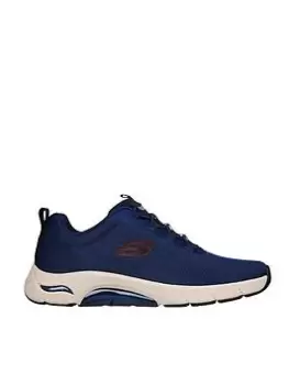 Image of Skechers Skech-air Billo Arch Stretch Lace Mesh Slip-on Internal Air Bag Trainer, Navy, Size 11, Men