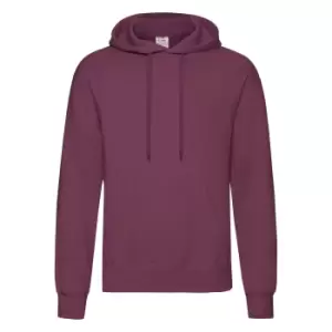 Image of Fruit Of The Loom Mens Hooded Sweatshirt / Hoodie (L) (Burgundy)