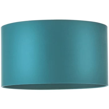 Image of Merano Folgarida Shade Teal Satin Fabric & Matt Antique Brass Plate