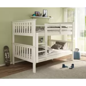 Image of Oslo Quadruple Bunk Bed White With Orthopaedic Mattresses
