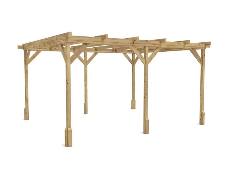 Image of Dunster House Wooden Pergola Garden Plants Frame Utopia 4M X 3M (13' X 10')