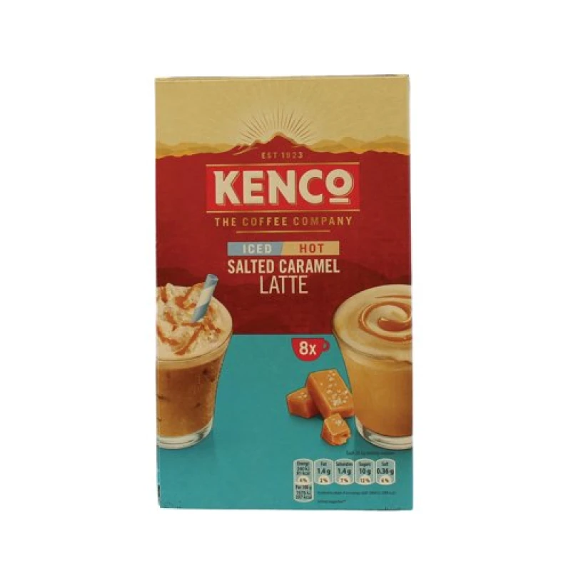 Image of Kenco Kenco Iced/Hot Salted Caramel Latte Sachets 20.3g (Pack of 8) FOKEN030 FOKEN030