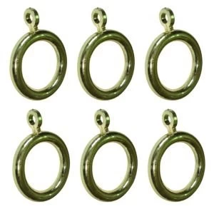 Image of Colours Plastic Curtain ring Dia19mm Pack of 6