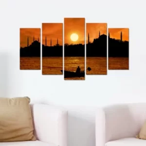 Image of 5PMDF-73 Multicolor Decorative MDF Painting (5 Pieces)