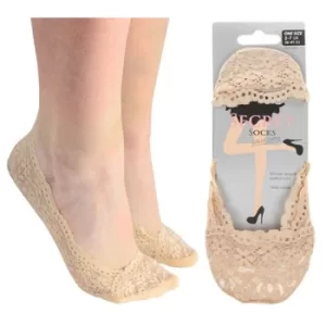 Image of Secret Socks Frill Lace Nude